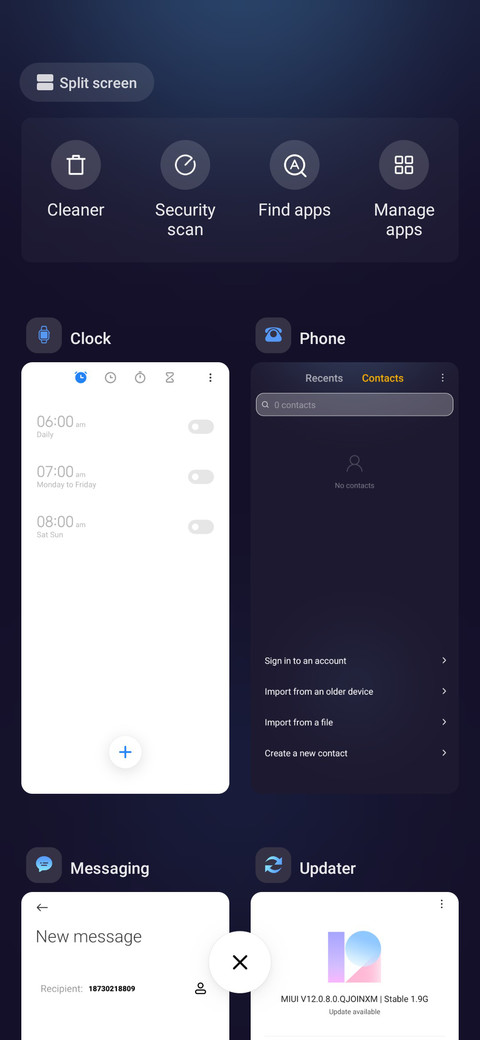 Interstellar blue screenshot