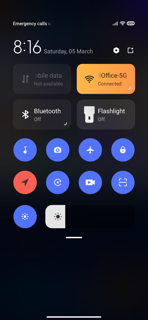 One finger screenshot