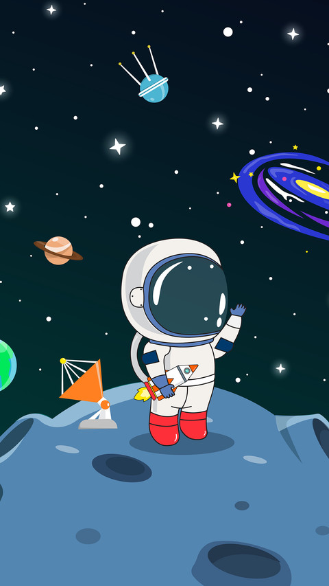 太空人插画-拍信图库 screenshot