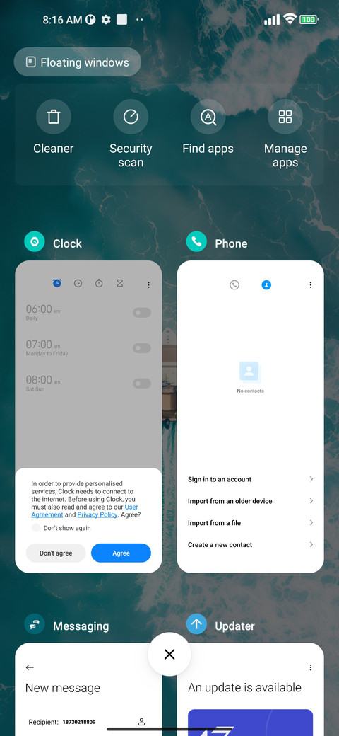 Blue screenshot