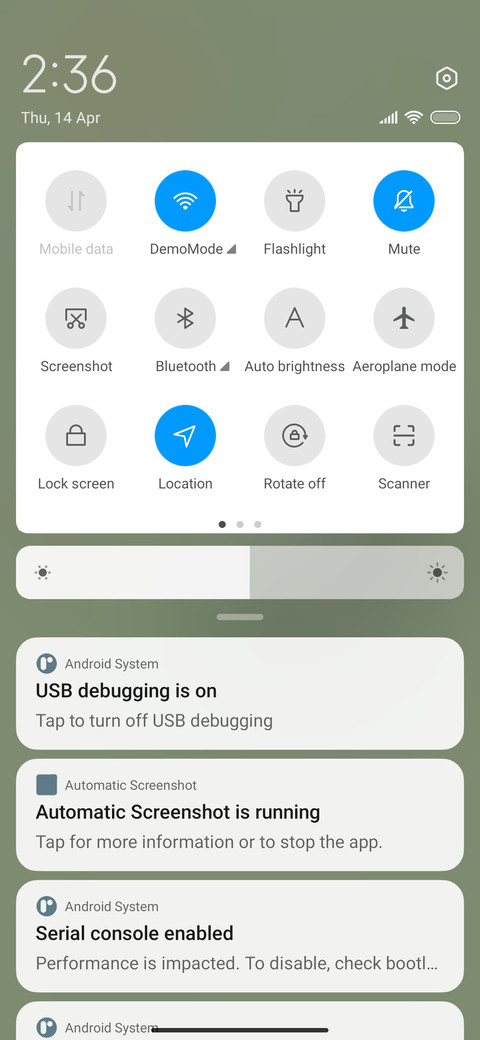 Panda panel screenshot
