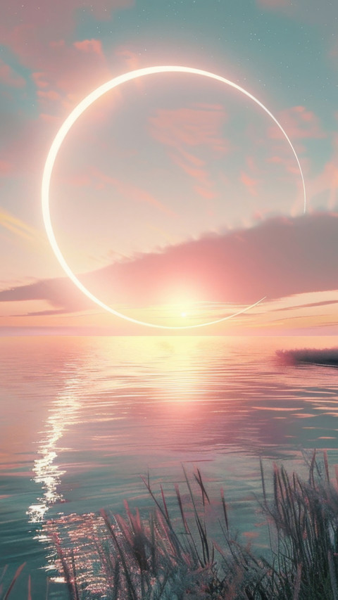 Solar Halo and Dusk Skies Create Serene Scene screenshot