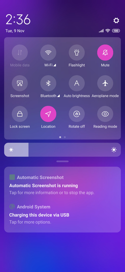 Gradient screenshot