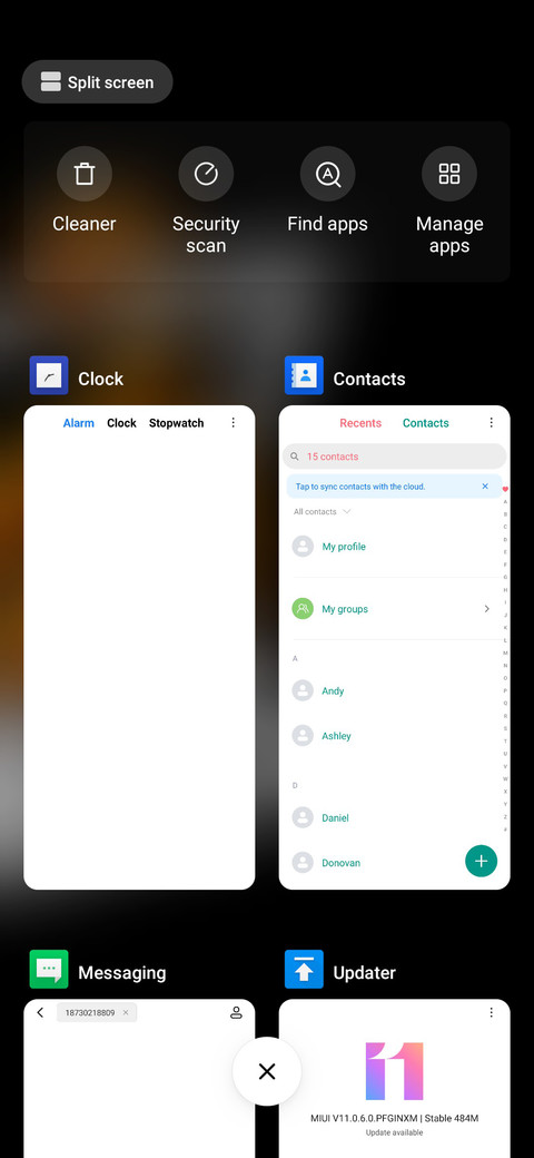 Android X V11 screenshot