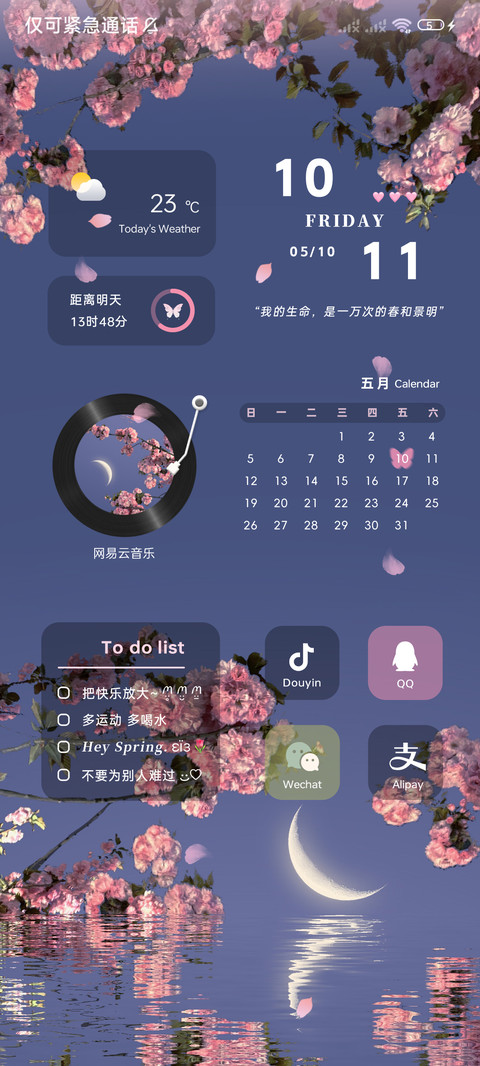 简约 夜樱 screenshot