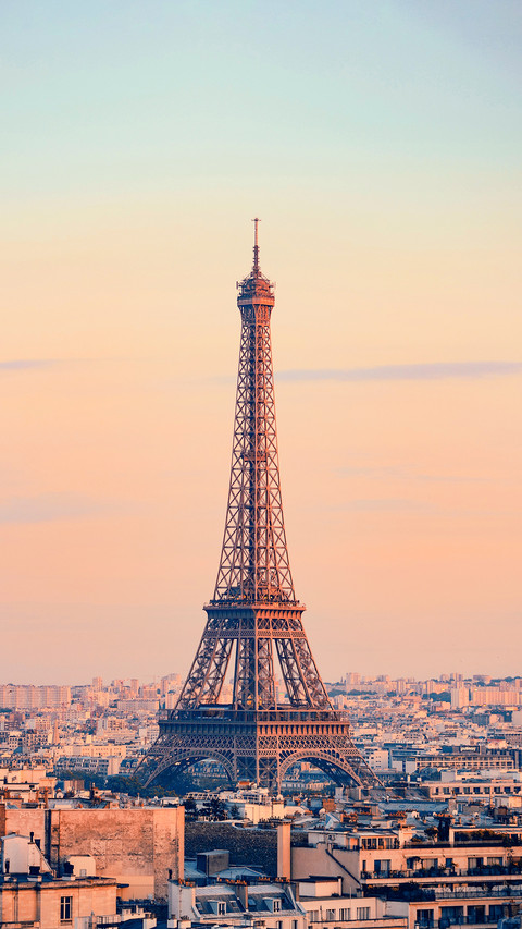 Paris rooftop view skyline and Eiffel Tower in France screenshot