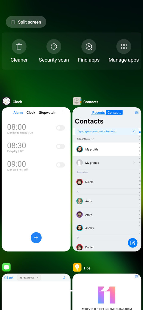 MiOS V11 screenshot