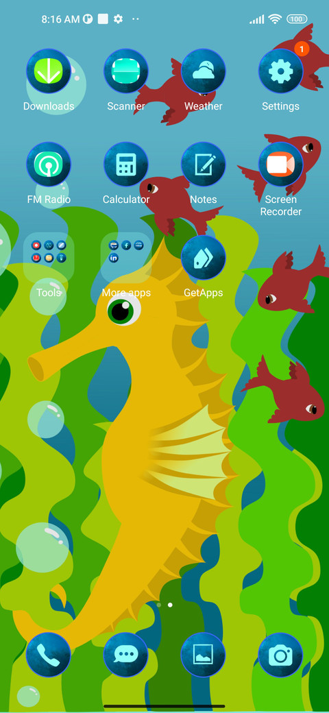 water seahorse screenshot