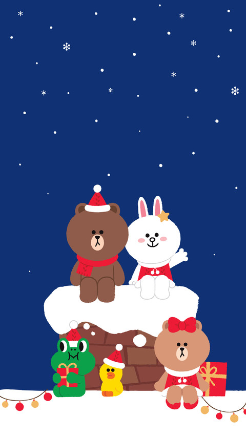 line friends 圣诞壁纸 screenshot