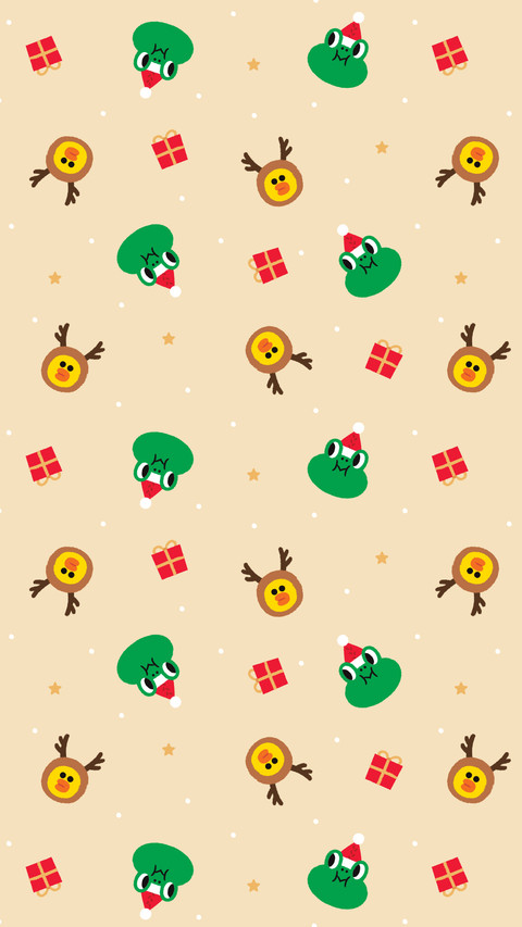 line friends 圣诞壁纸 screenshot