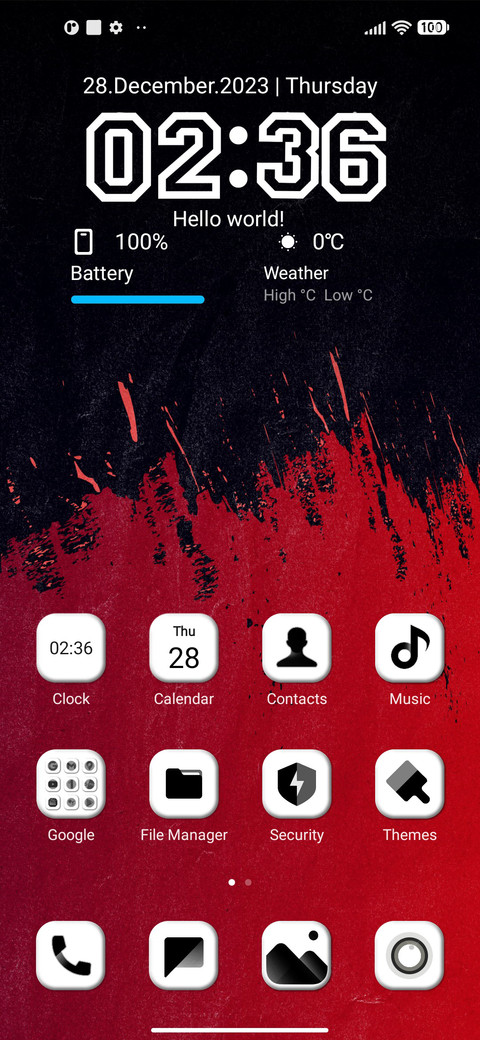 Black red screenshot