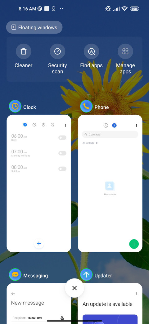 sunflower cloud screenshot