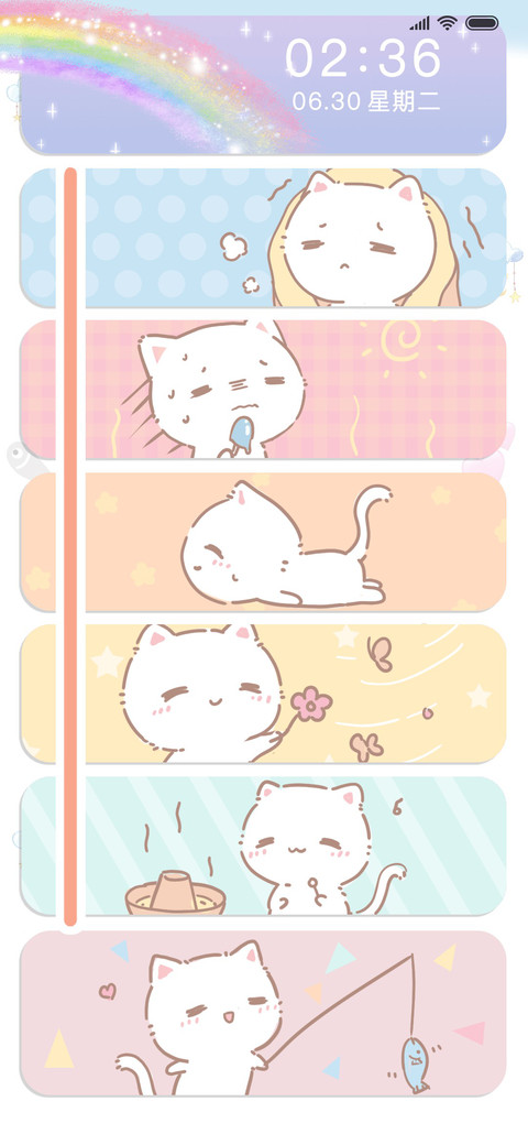 可爱猫咪电量温度计 screenshot