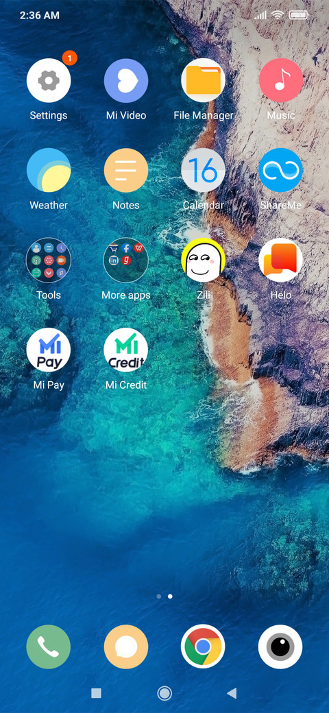 Water blue screenshot