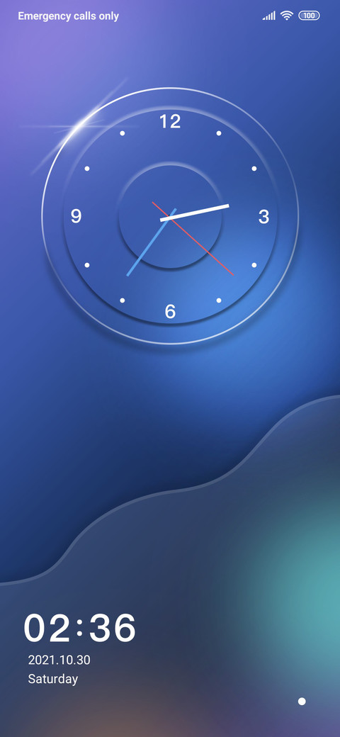 Glass clock screenshot
