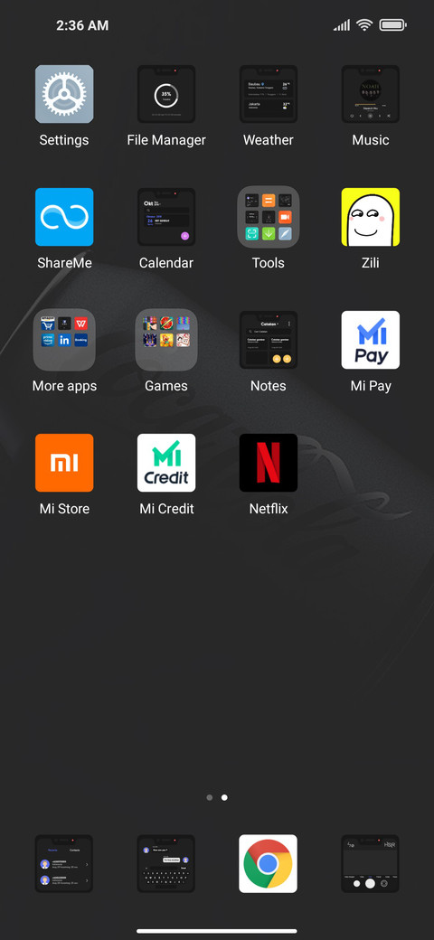 black cool screenshot