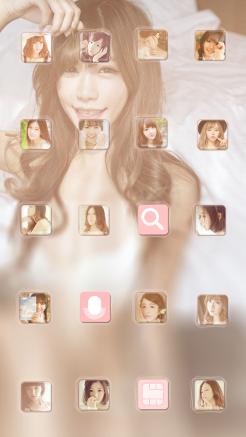  v8+萌星球 别样清新小性感姐妹花【iOS7解锁+百变锁屏+自由桌面+音乐界面】 screenshot