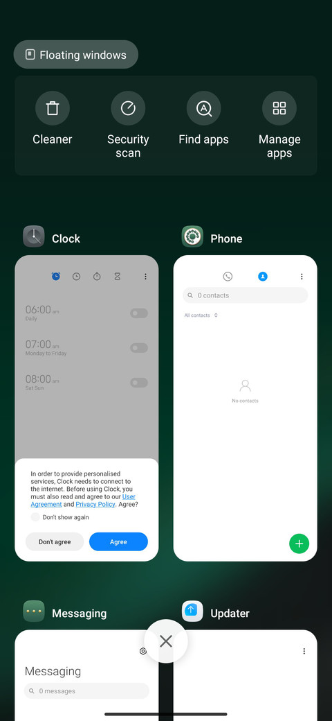 Bright green screenshot