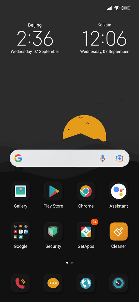 Elegant black screenshot