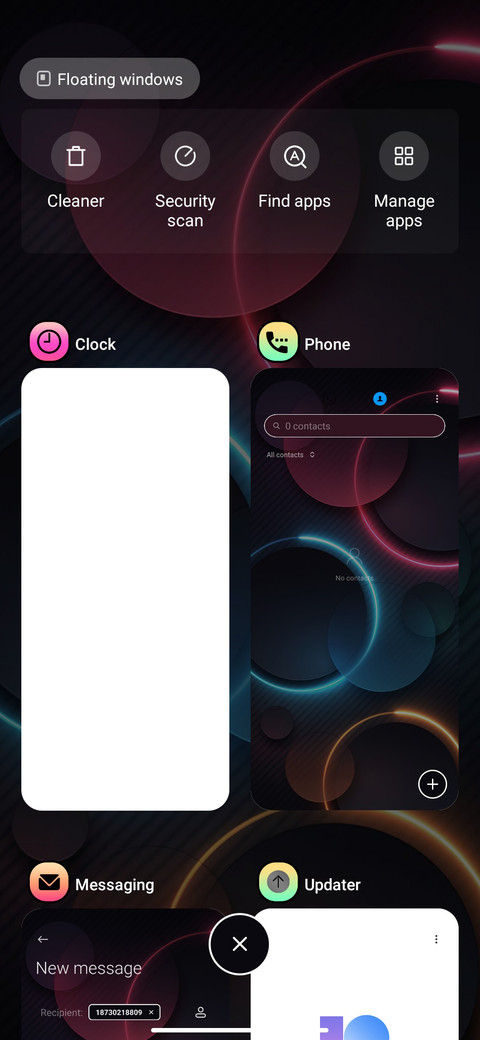 Black space screenshot