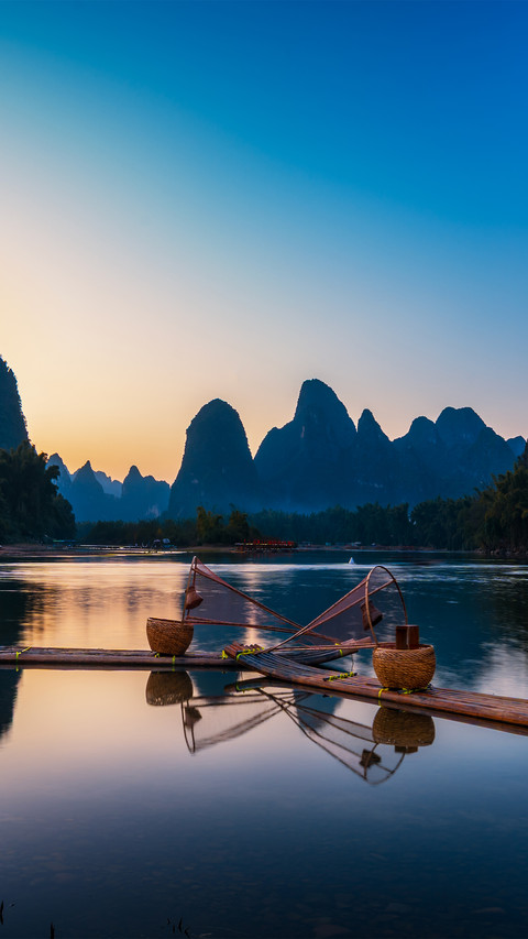 Sunset over the li river screenshot