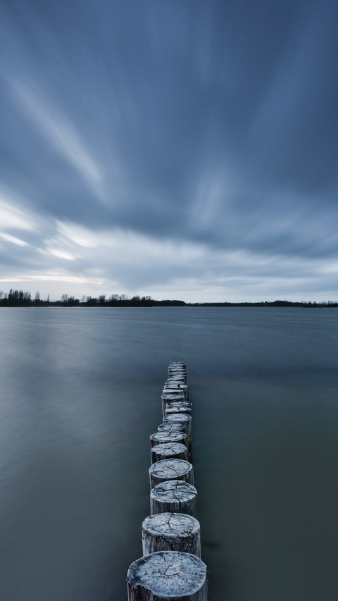 Lake at Sunset, Long Wooden Pier screenshot