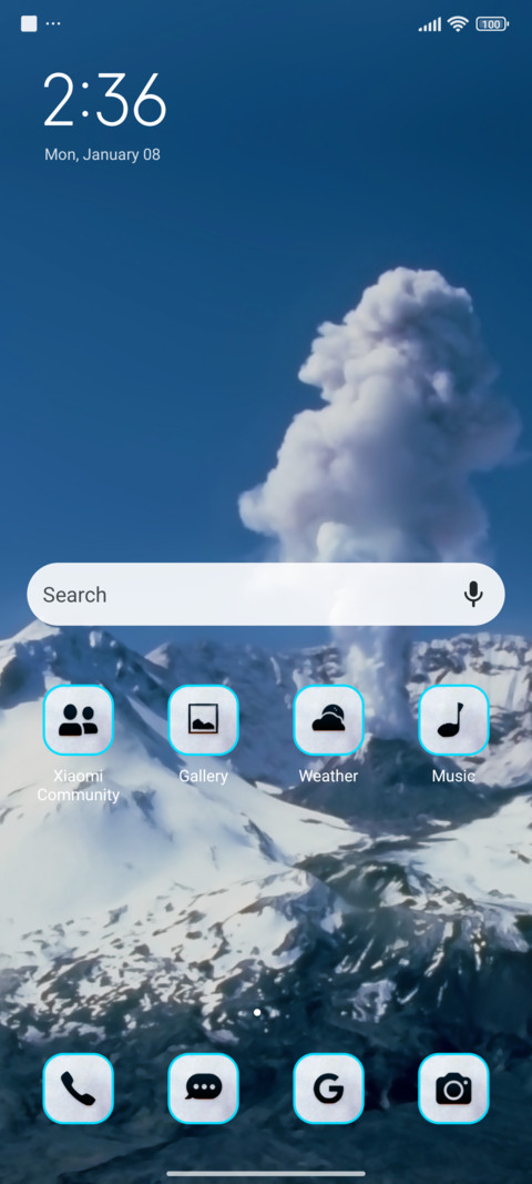 volcano snow screenshot