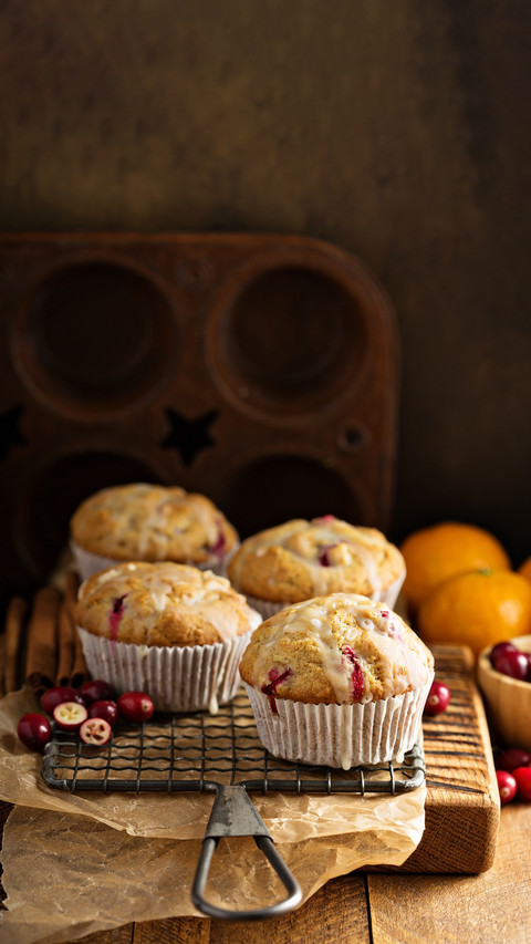 Orange cranberry muffins with orange zest screenshot