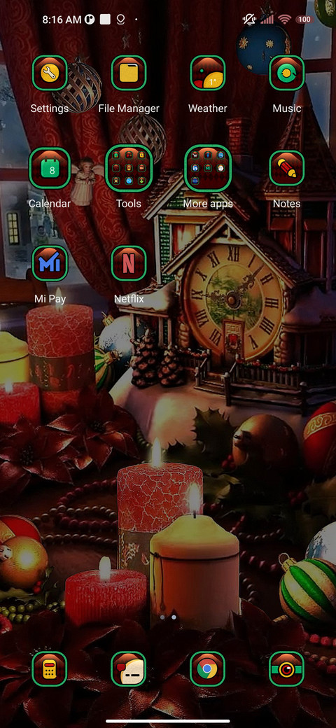 Christmas candle screenshot