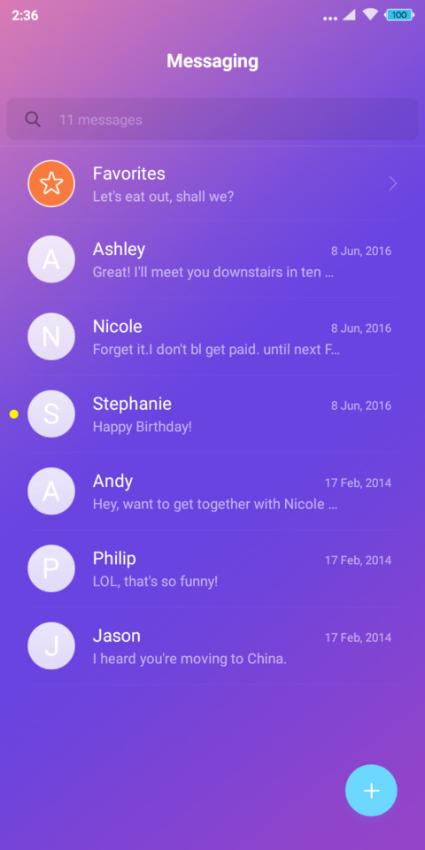 ColorOs UI screenshot