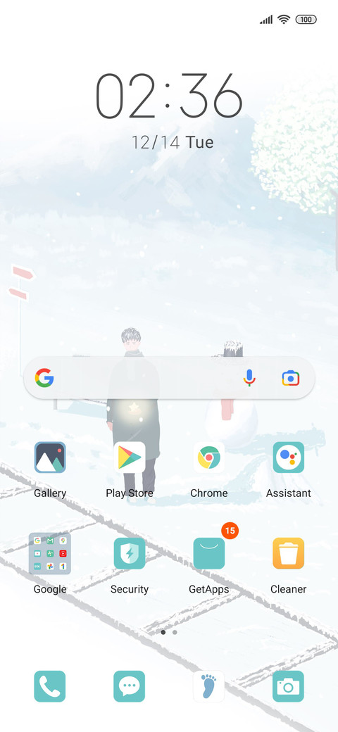 Winter snow scene screenshot