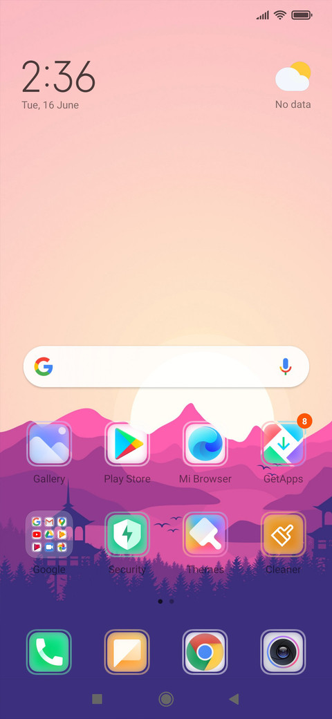 Sunrise screenshot
