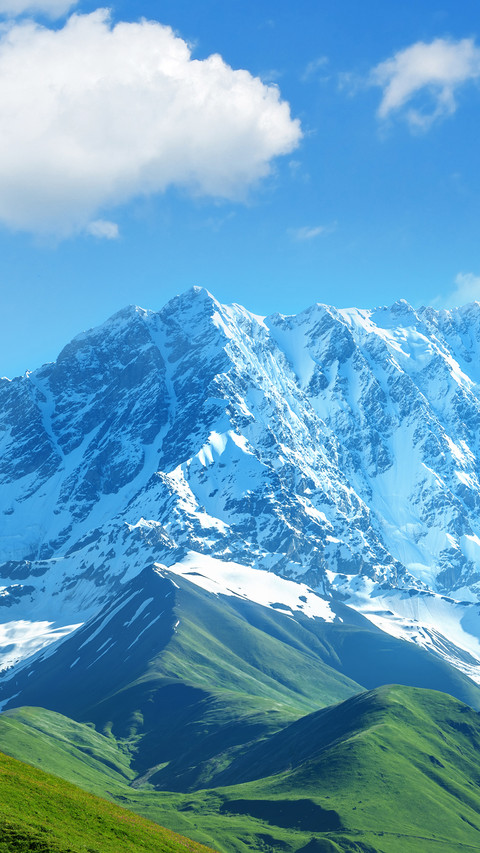 草原与雪山-锐景创意 screenshot