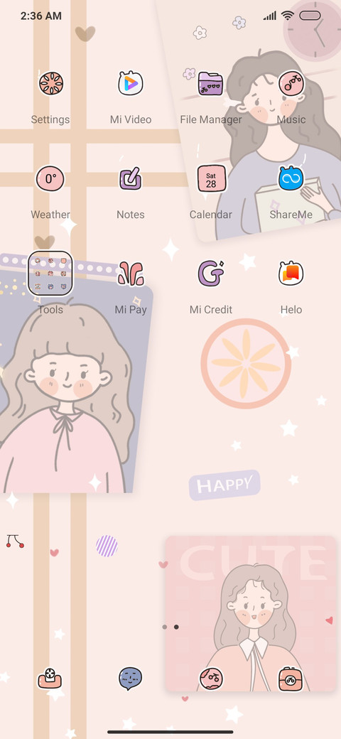 Sticker girl screenshot