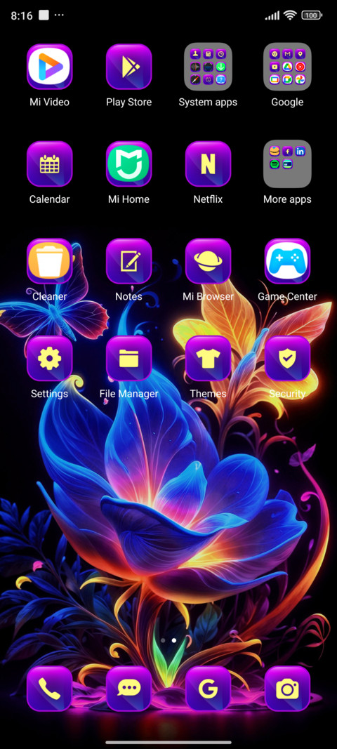 neon flower screenshot