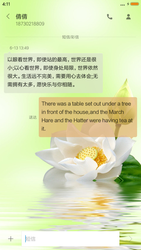 水墨荷韵（动态气泡飘落+音乐锁屏） screenshot