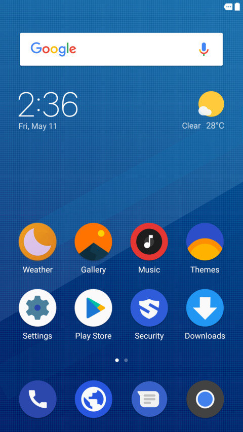 Android O screenshot