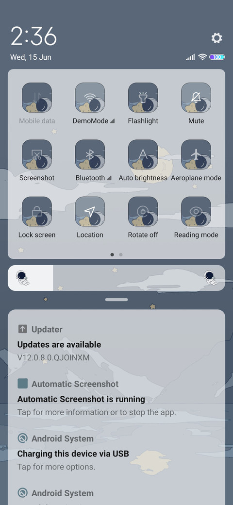 Space travel diary screenshot