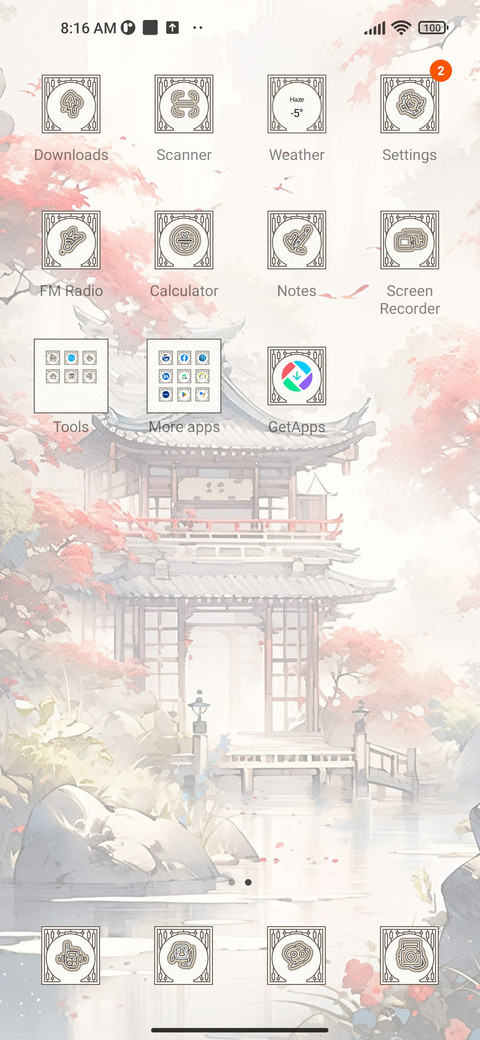 Snowflakes flowers screenshot