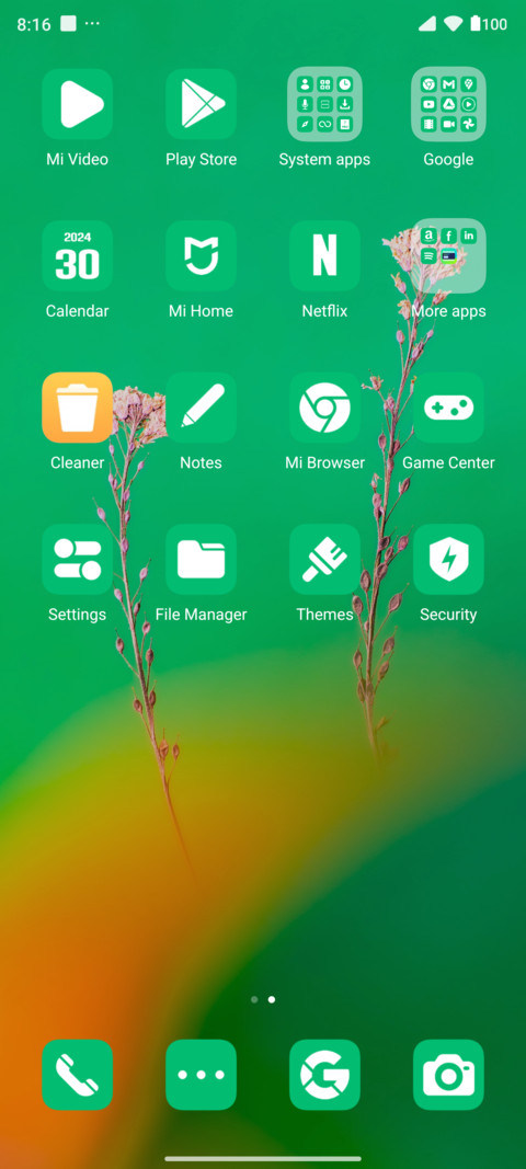 Flat Green screenshot