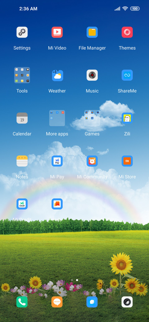 blueSkyAndClouds screenshot