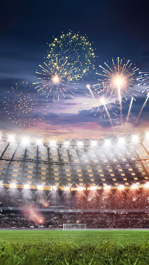 The football field was crowded with spectators screenshot