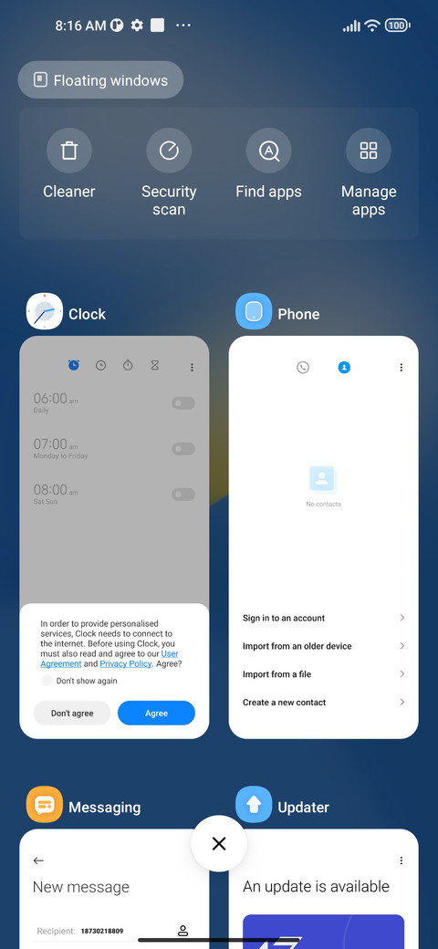 Clean Ui screenshot