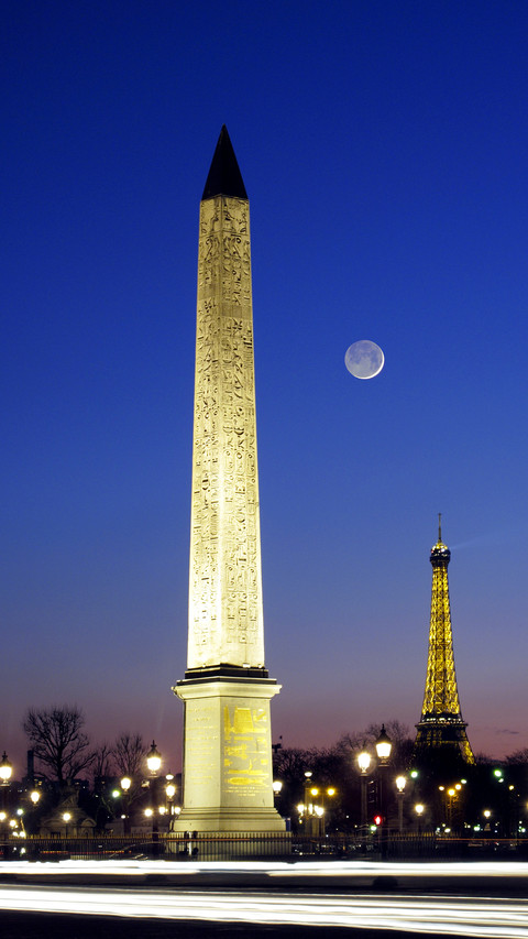 France paris concorde square obelisk and eiffel tower screenshot