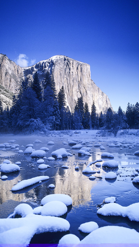 California yosemite national park yosemite valley snowy screenshot