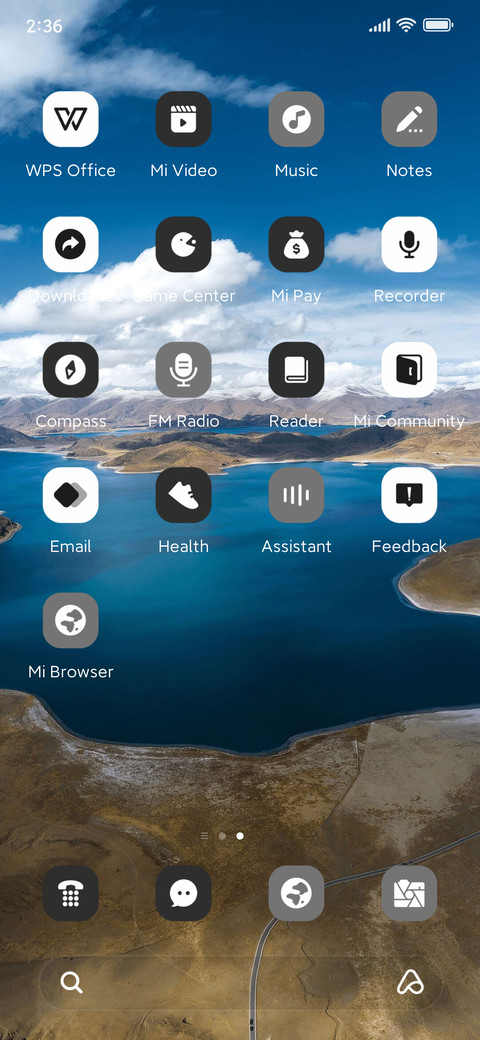 Blue water as blue screenshot
