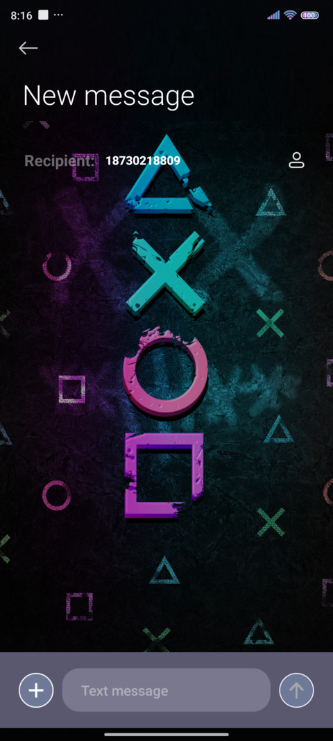 Colorful symbols screenshot