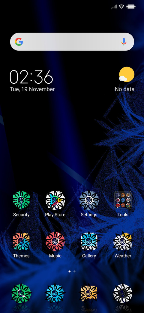 Cool blue UI_DWM3 screenshot