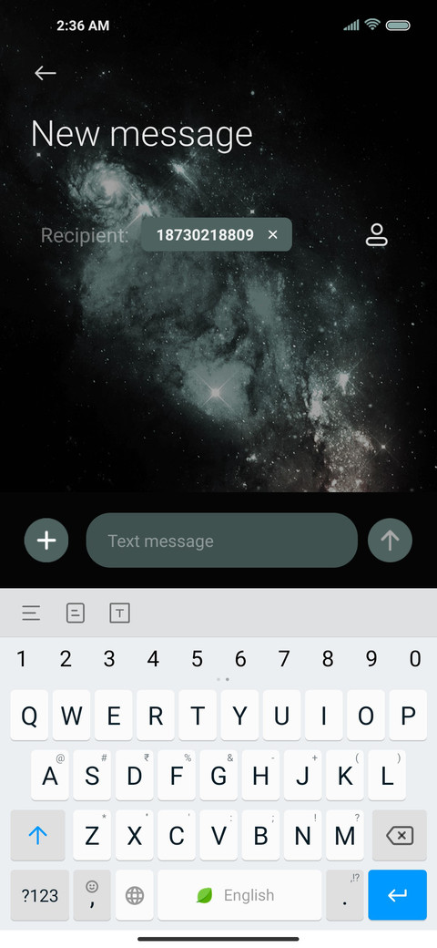 Simple starry sky screenshot