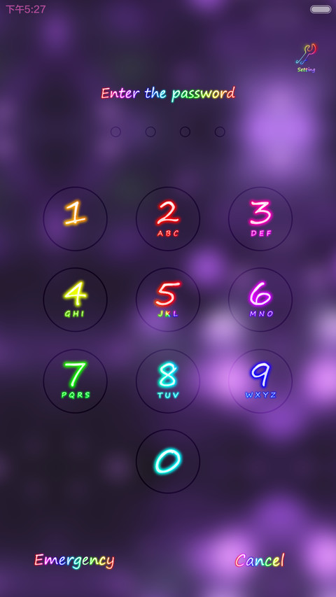 七彩的乐光(七彩动画锁屏 密码锁屏) screenshot